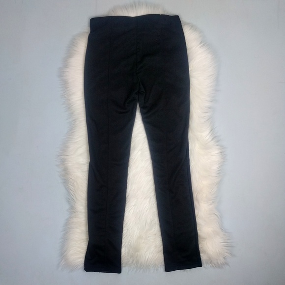 Vegan Leather Ponte Knit Panel Leggings - Picture 5 of 6